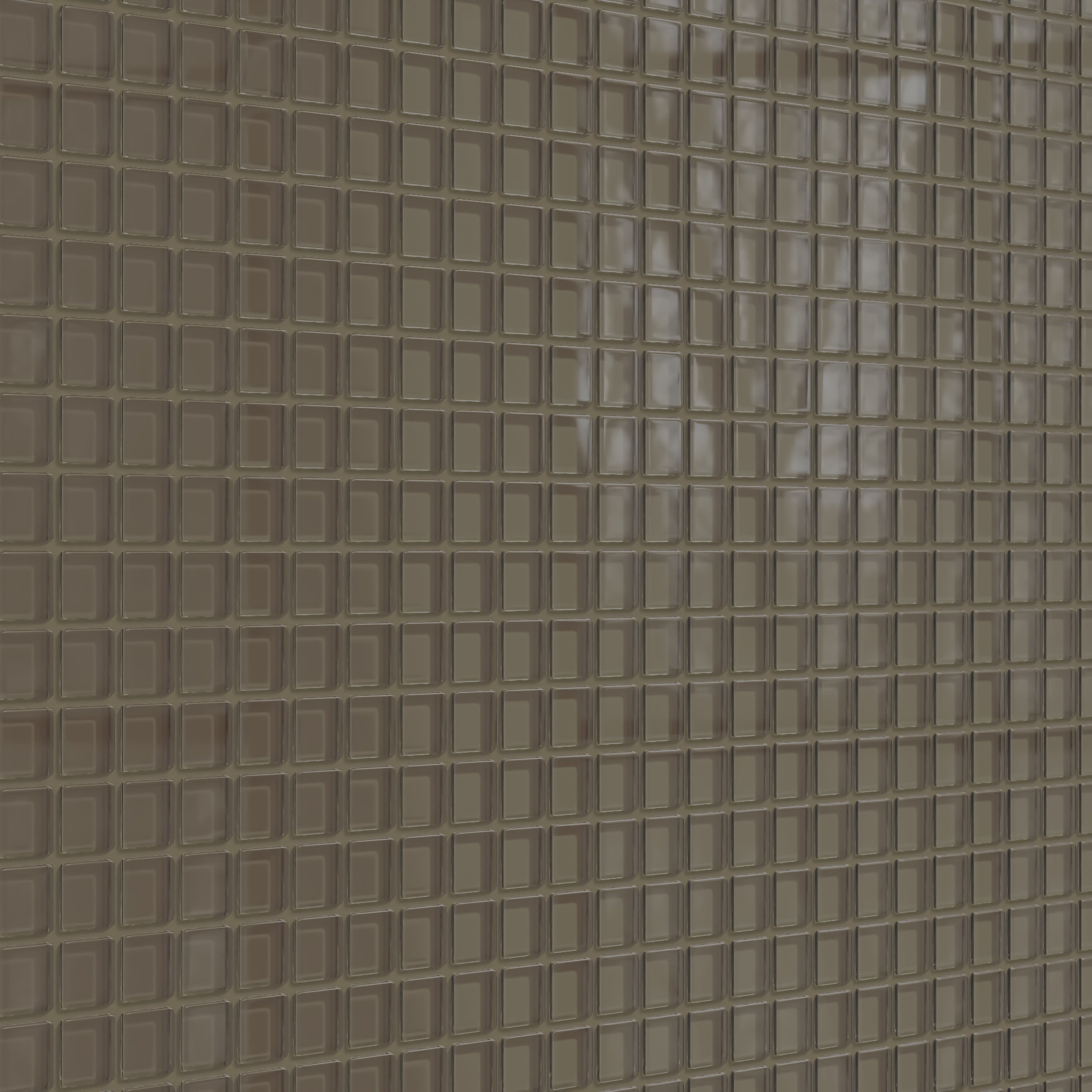 1x1 Straight Set Sheeted Glass Mosaic Tile in Albatross Gloss