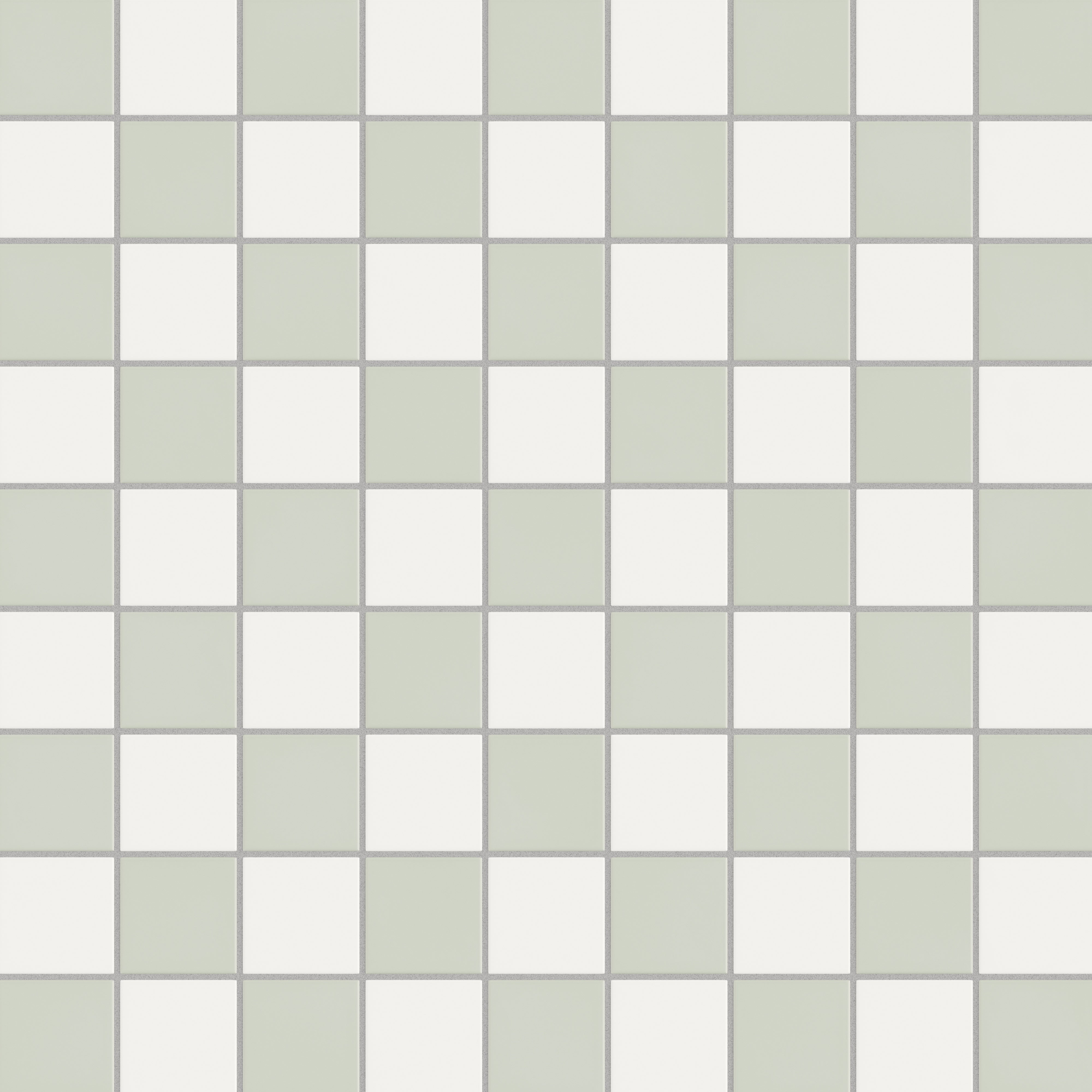 3x3 Checkerboard Sheeted Original Ceramic Tile in Overcast Matte & Calcite Matte