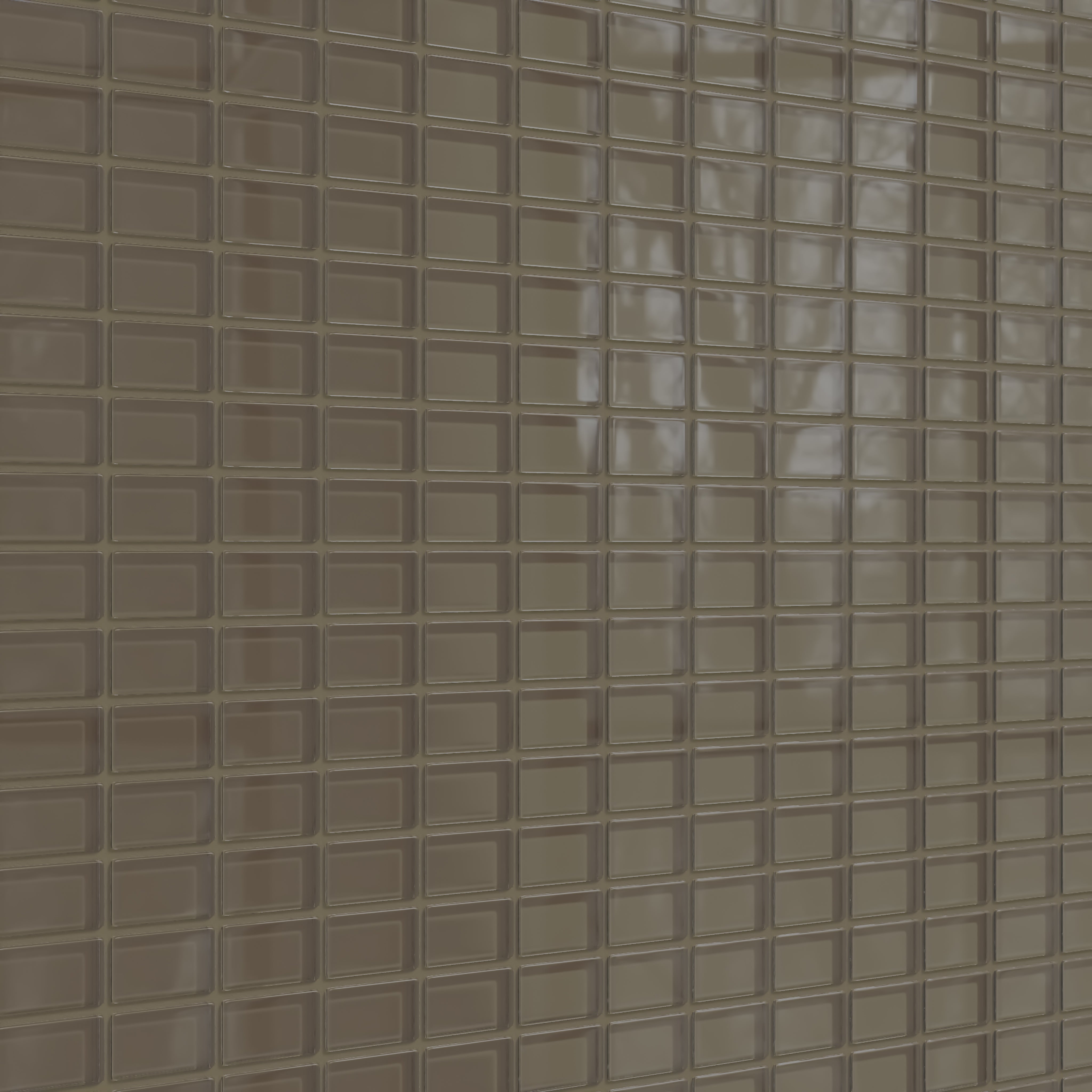 1x2 Straight Set Sheeted Glass Mosaic Tile in Albatross Gloss