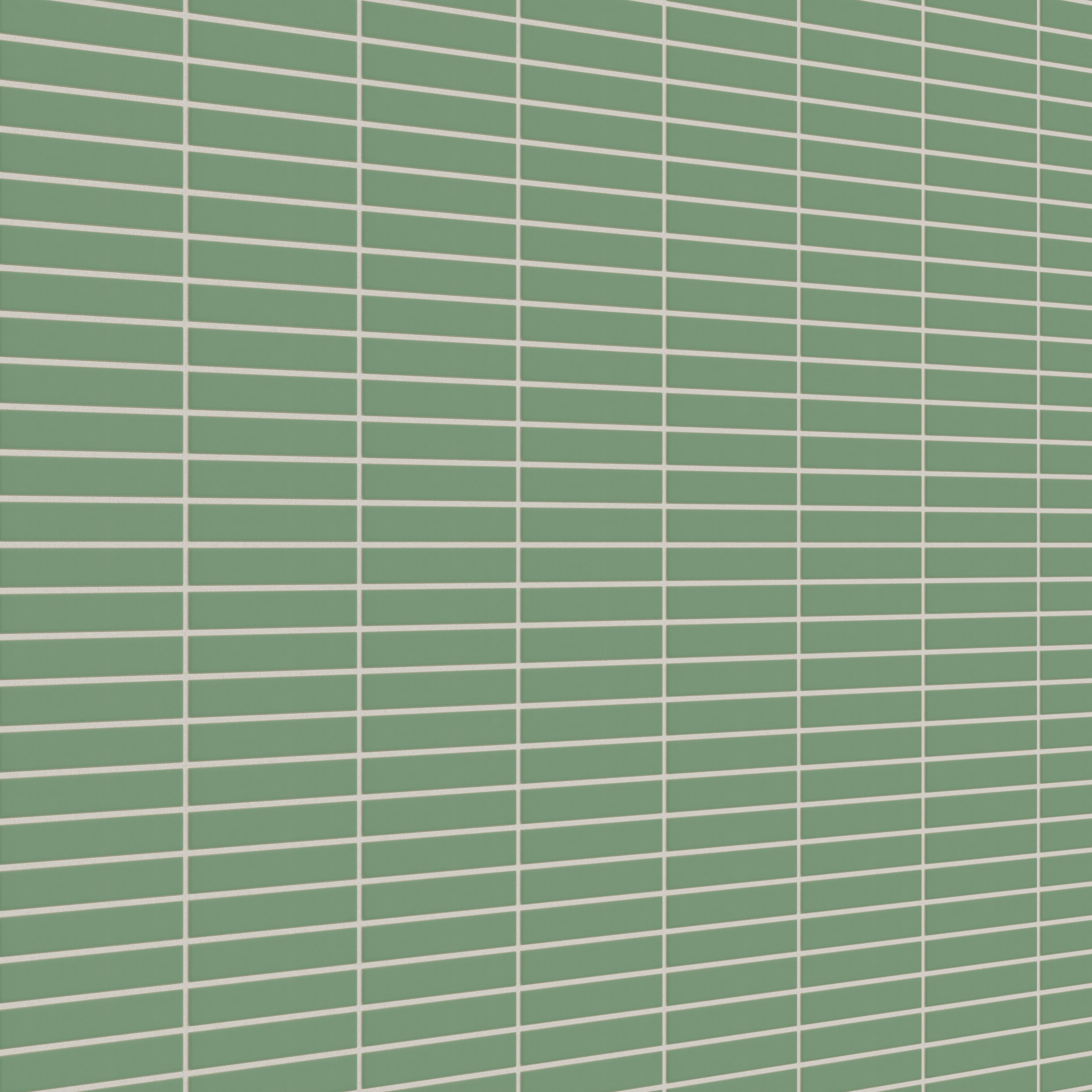 1x6 Straight Set Sheeted Original Ceramic Mosaic Tile in Sea Green Matte