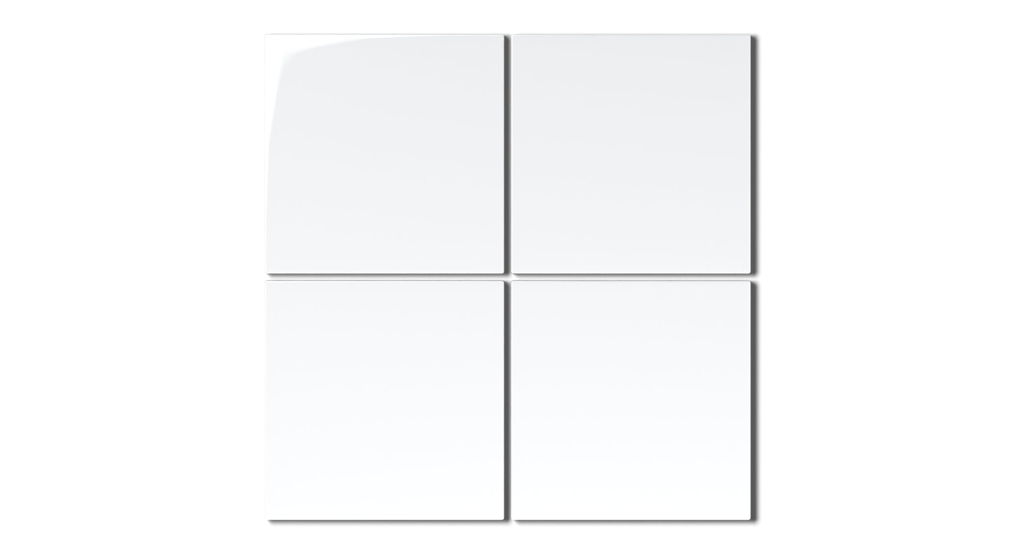 6x6 Natural Press Ceramic Tile in Gesso Gloss