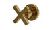Flatiron One Handle Wall Mount Diverter/Volume Control Shower Trim with Linear Cross Handle in Uncoated Polished Brass