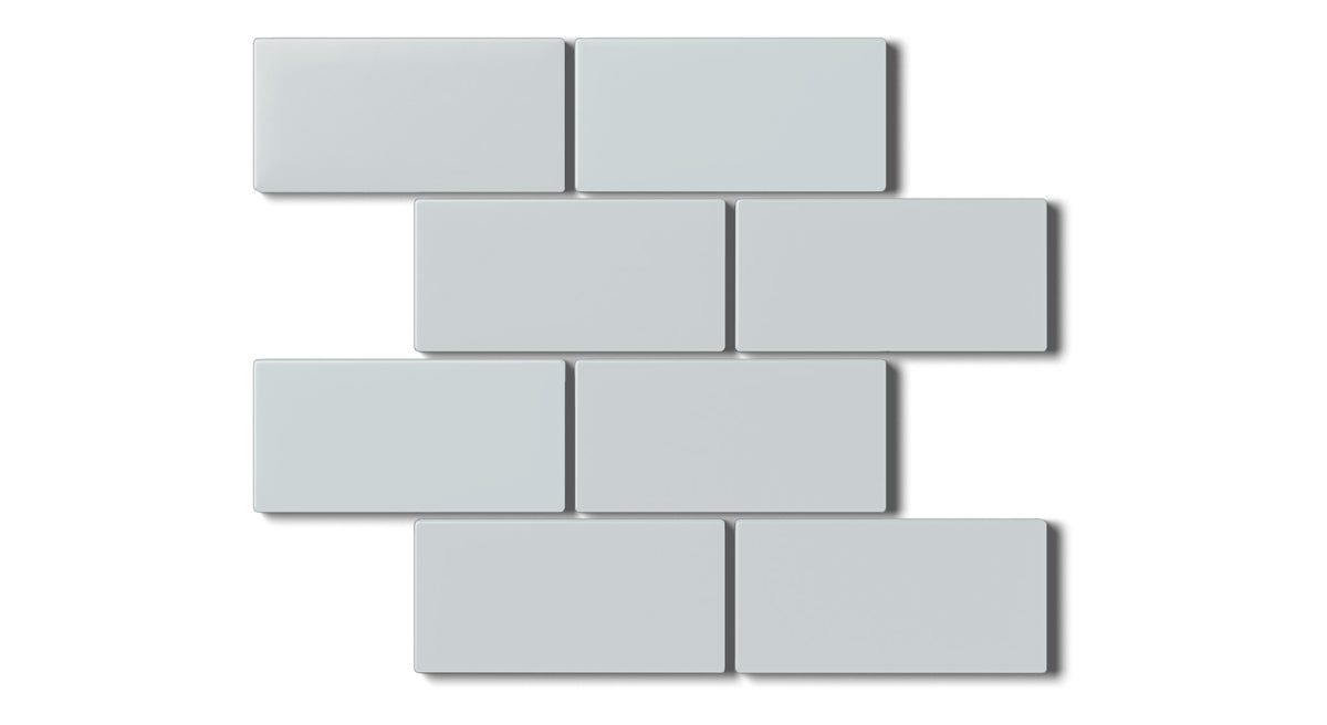Alberta Blue 2x4 Half Offset Sheeted Matte Natural Press Ceramic Tile
