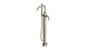 Flatiron One Handle Floor Mount Squaretop Bath Trim with Hand Shower and Linear Lever Handle in French Nickel