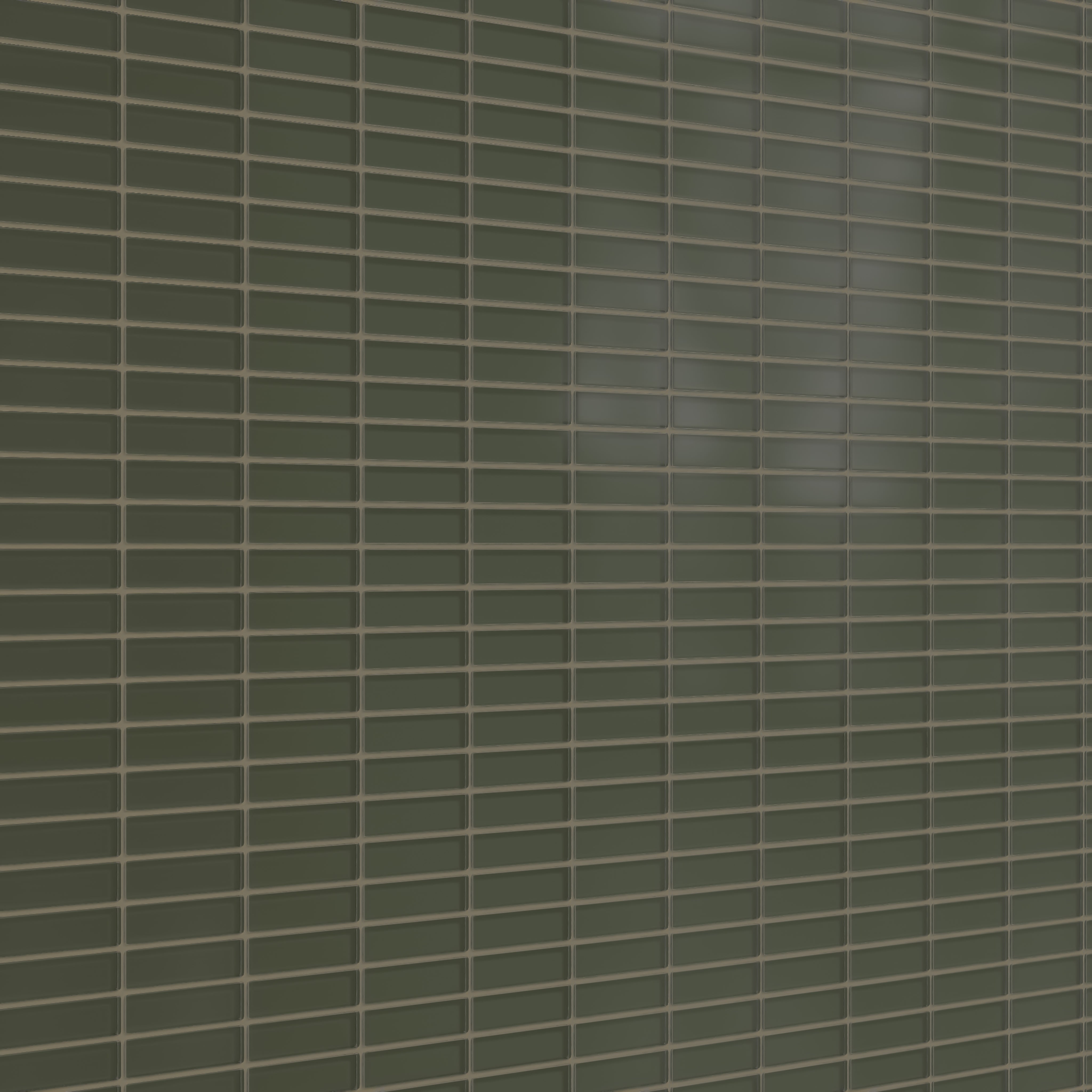 1x4 Straight Set Sheeted Glass Mosaic Tile in Roadrunner Matte