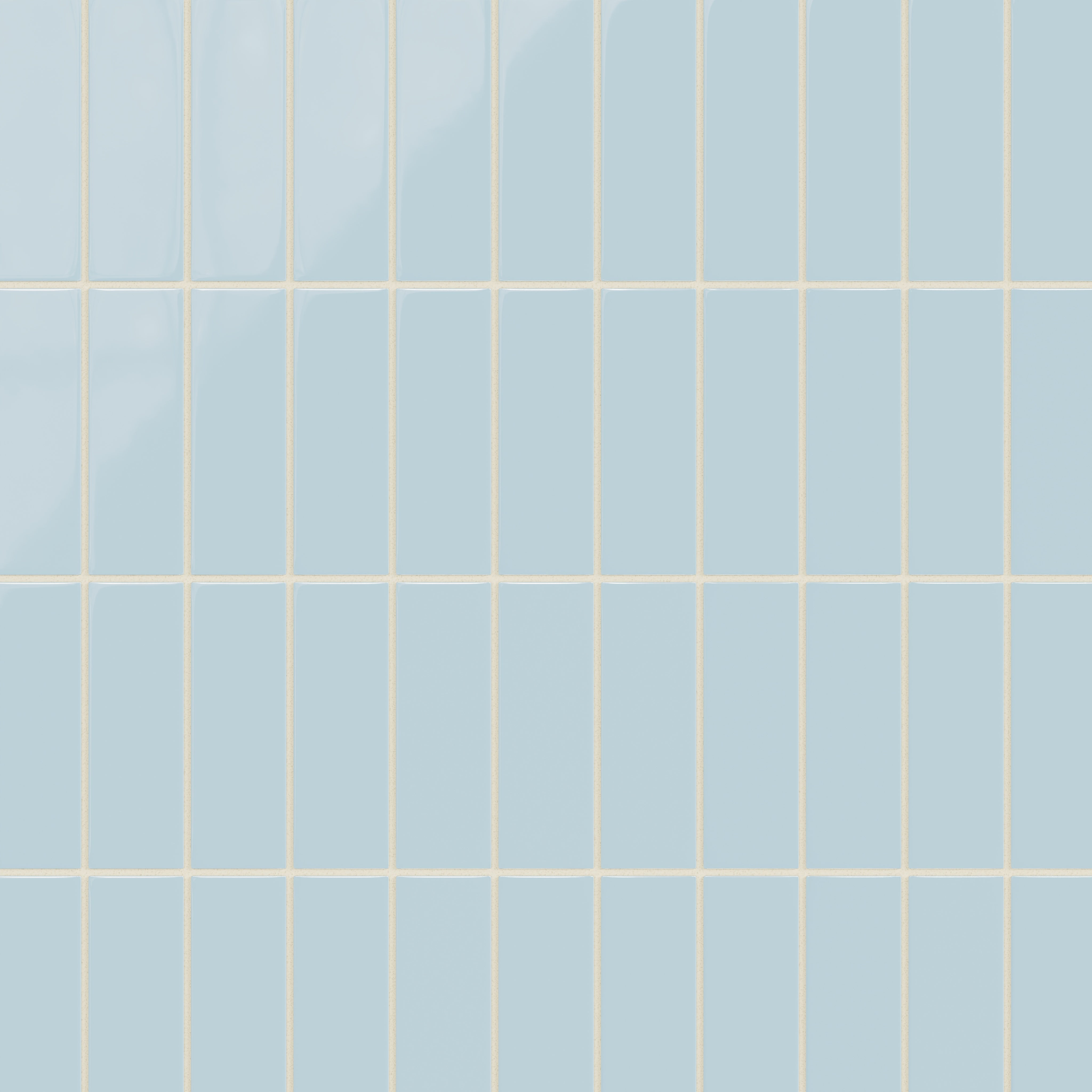 2x6 Natural Press Ceramic Tile in Egyptian Blue Gloss