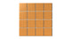 3x3 Straight Set Sheeted Natural Press Ceramic Mosaic Tile in Yellow Ochre Matte