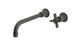 Emerson One Handle Wall Mount 10" Lavatory Faucet with Defined Cross Handle in Blackened Nickel