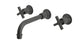 Emerson Two Handle Wall Mount 8.25" Lavatory Faucet with Classic Cross Handles in Blackened Nickel