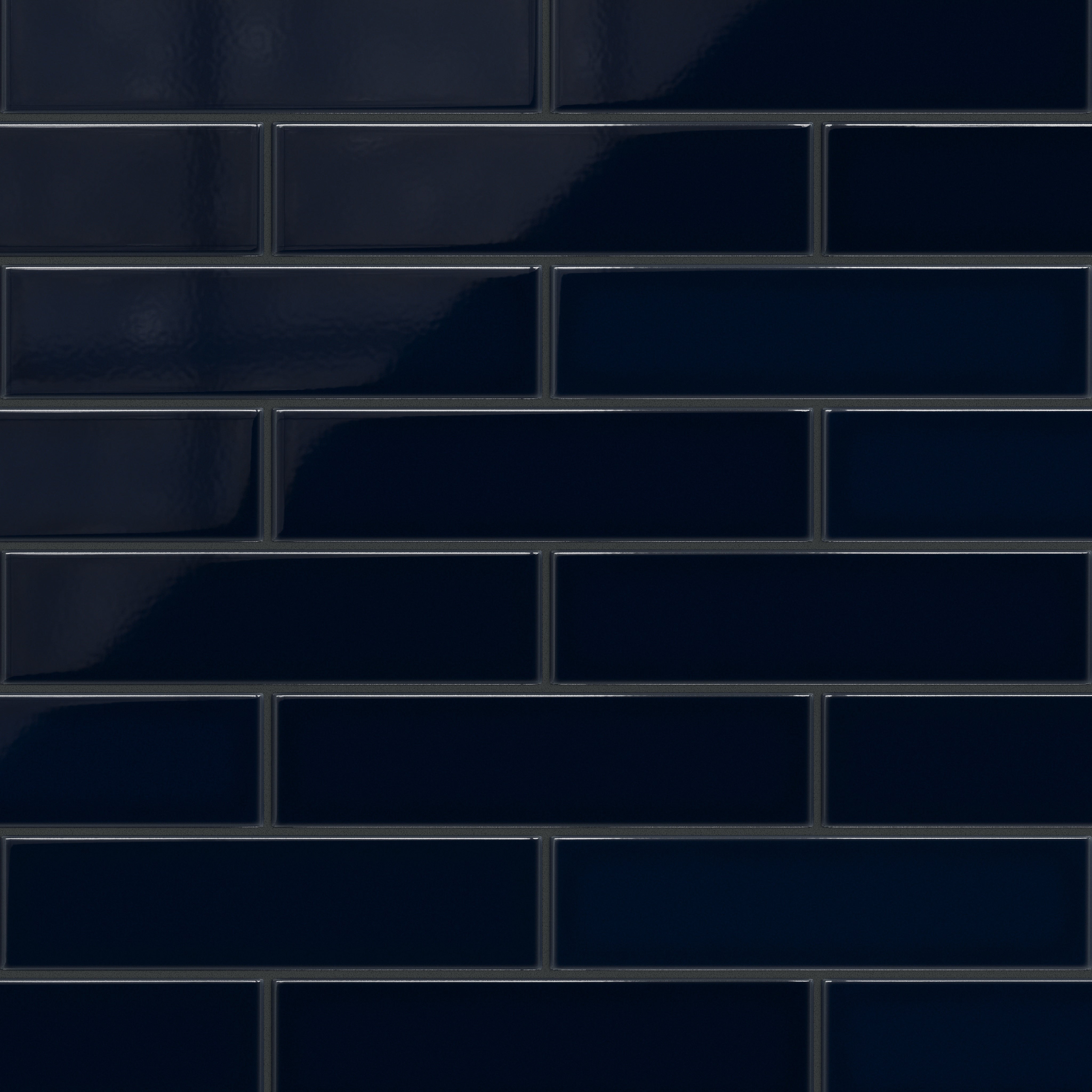 Navy Blue 3x12 Gloss Original Ceramic Tile - Fireclay Tile
