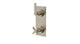 Flatiron Two Handle Wall Mount Shower Trim with Linear Cross/Linear Lever Handles in Satin Nickel