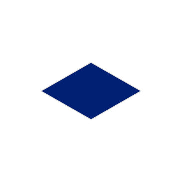 Large Diamond Original Ceramic Tile in Azul Matte