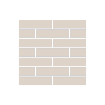 1x4 Half Offset Sheeted Original Ceramic Mosaic Tile in Sand Dune Matte