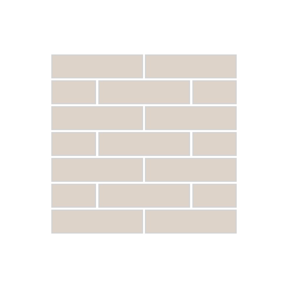 1x4 Half Offset Sheeted Original Ceramic Mosaic Tile in Sand Dune Matte
