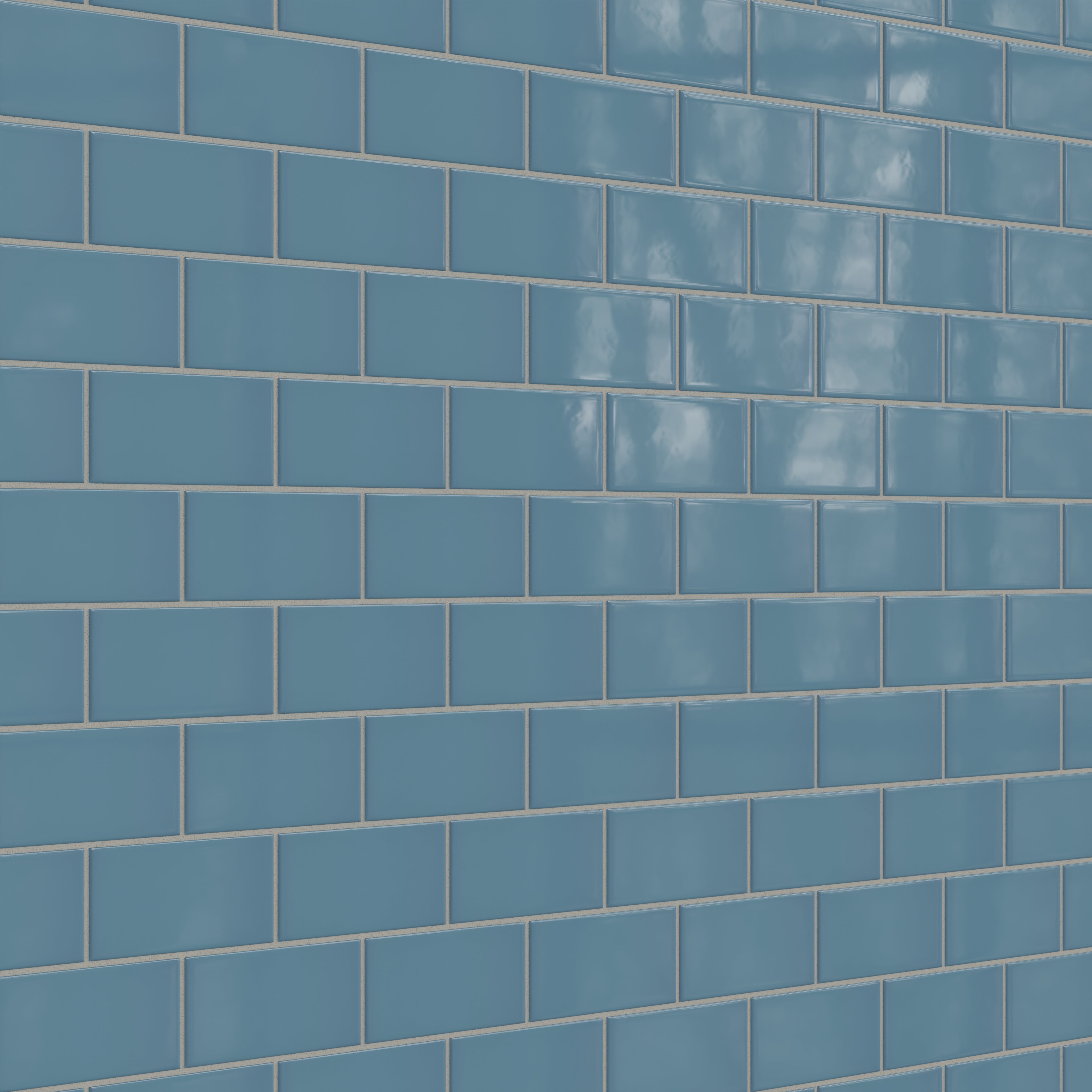 3x6 Natural Press Ceramic Tile in Azurite Gloss