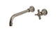 Emerson One Handle Wall Mount 10" Lavatory Faucet with Defined Cross Handle in Antique Nickel