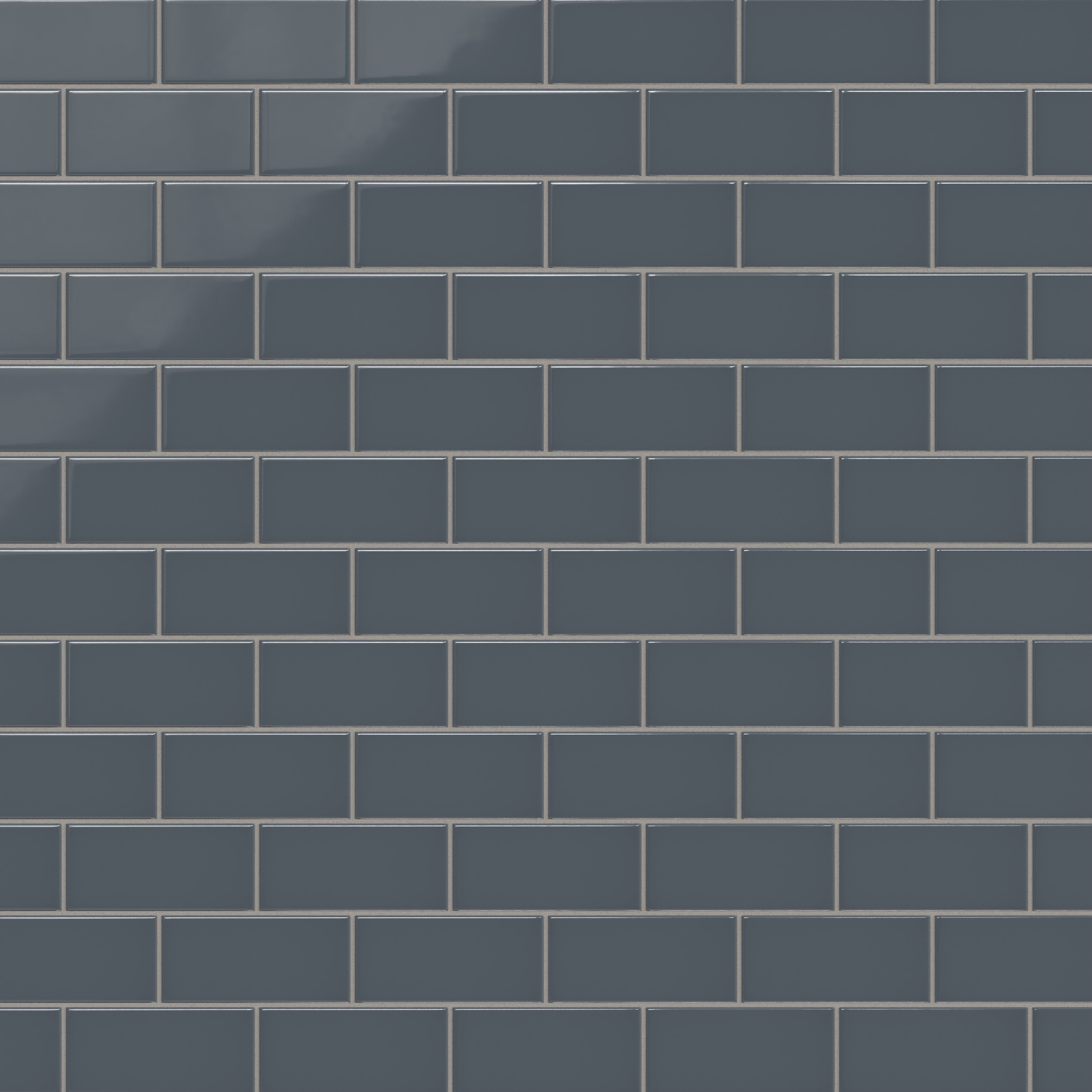 3x6 Natural Press Ceramic Tile in Indigo Gloss