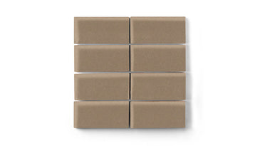 2x4 Straight Set Sheeted Original Ceramic Mosaic Tile in Sandstone Matte