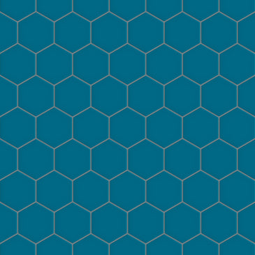 4" Hexagon Original Ceramic Tile in Adriatic Sea Matte