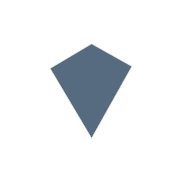 Hexite Original Ceramic Tile in Slate Blue Matte