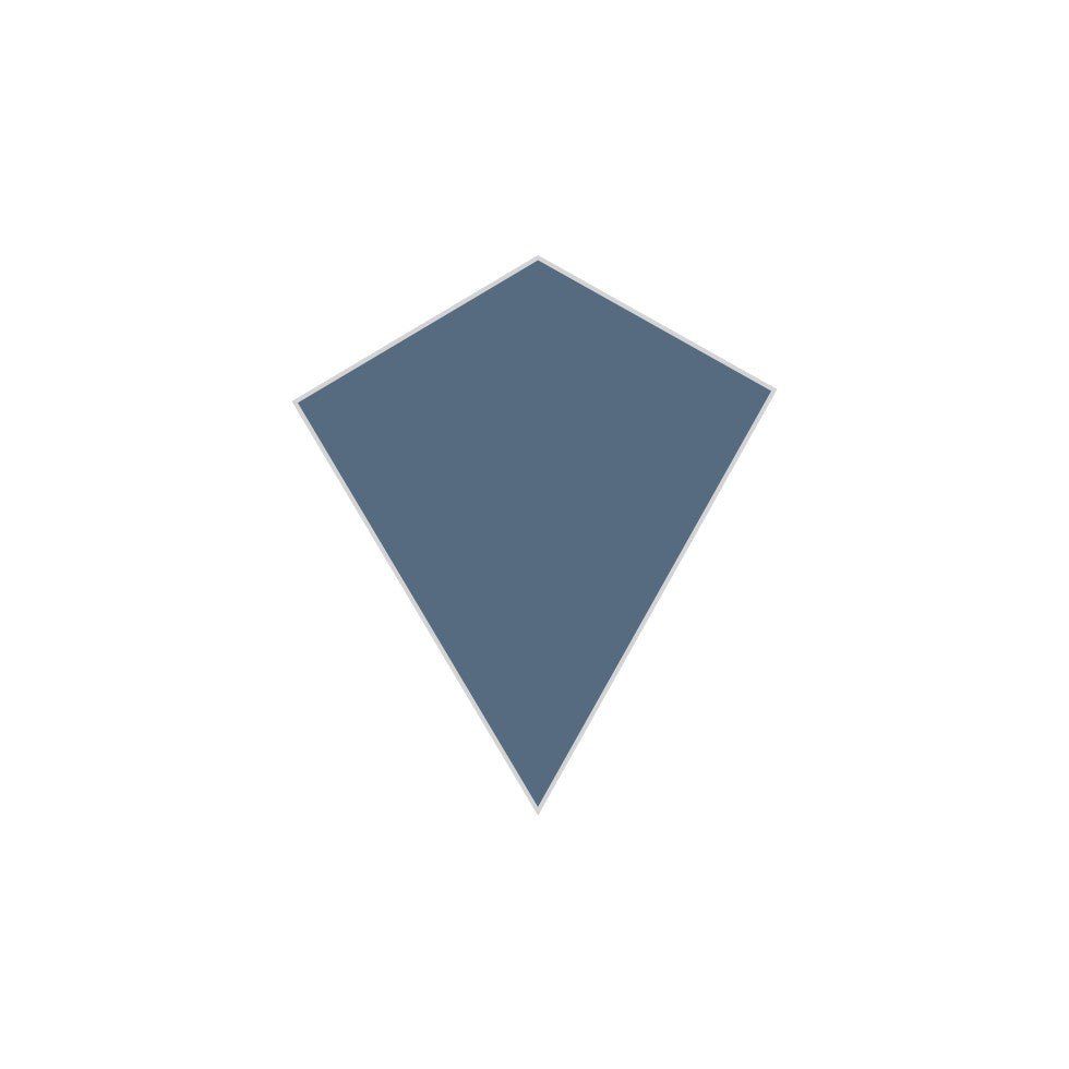 Hexite Original Ceramic Tile in Slate Blue Matte