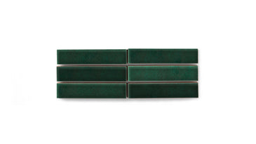 1x4 Straight Set Sheeted Original Ceramic Mosaic Tile in Evergreen Gloss