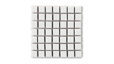 1x1 Straight Set Sheeted Original Ceramic Mosaic Tile in Frost Matte