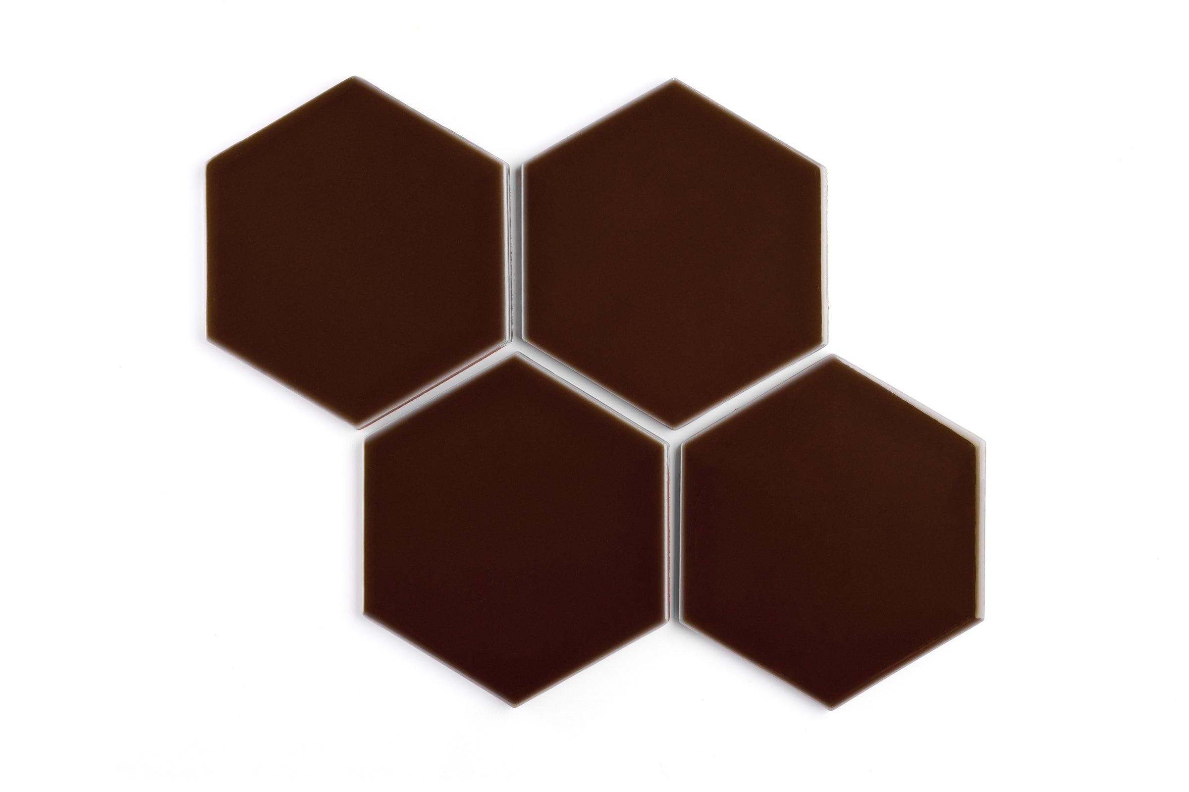 6" Hexagon Original Ceramic Tile in Garnet Gloss