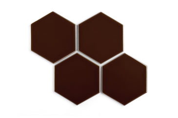 6" Hexagon Original Ceramic Tile in Garnet Gloss