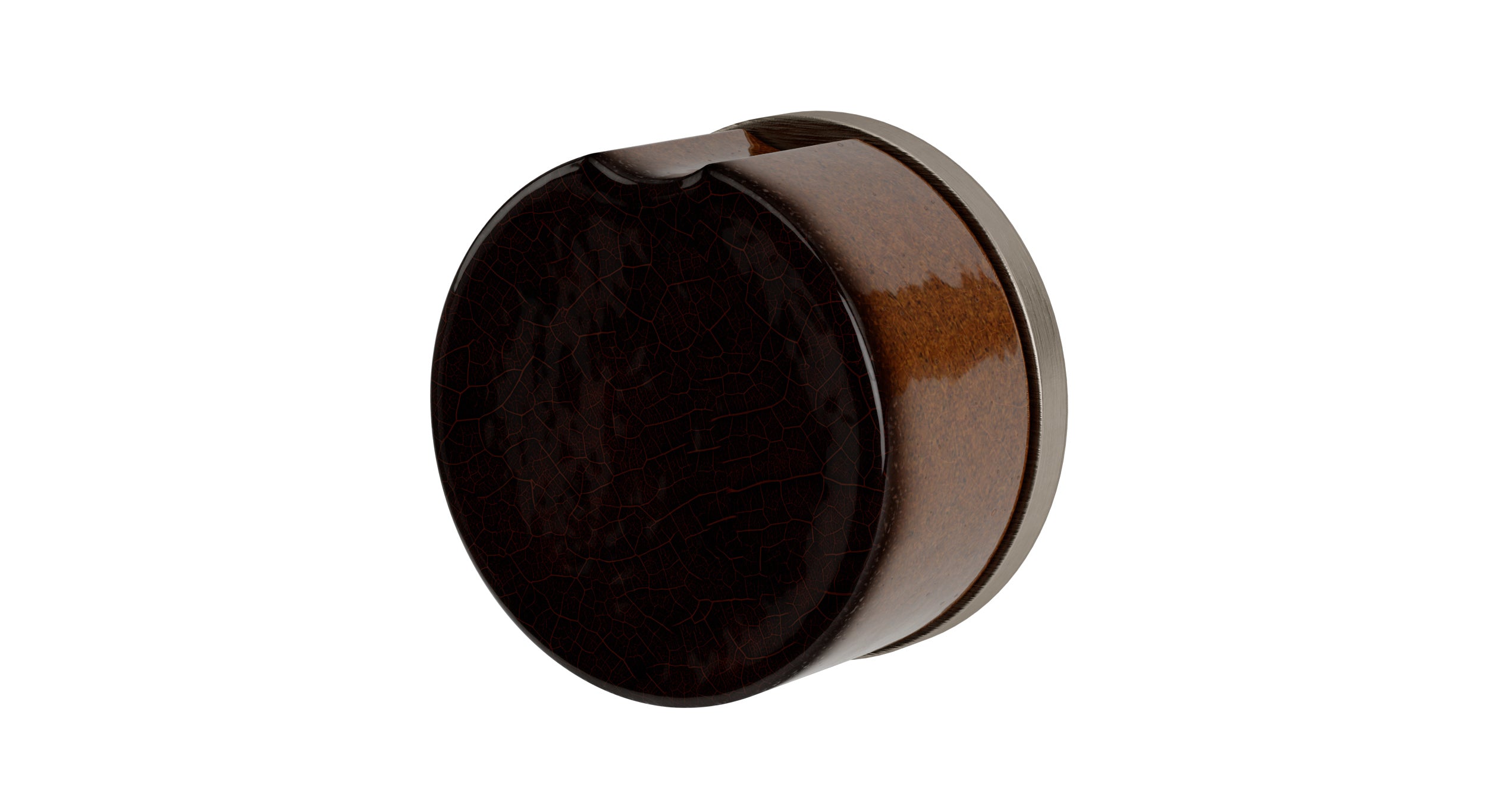 Foundry One Handle Wall Mount Diverter/Volume Control Shower Trim with Groove Ceramic Knob Handle in Antique Nickel