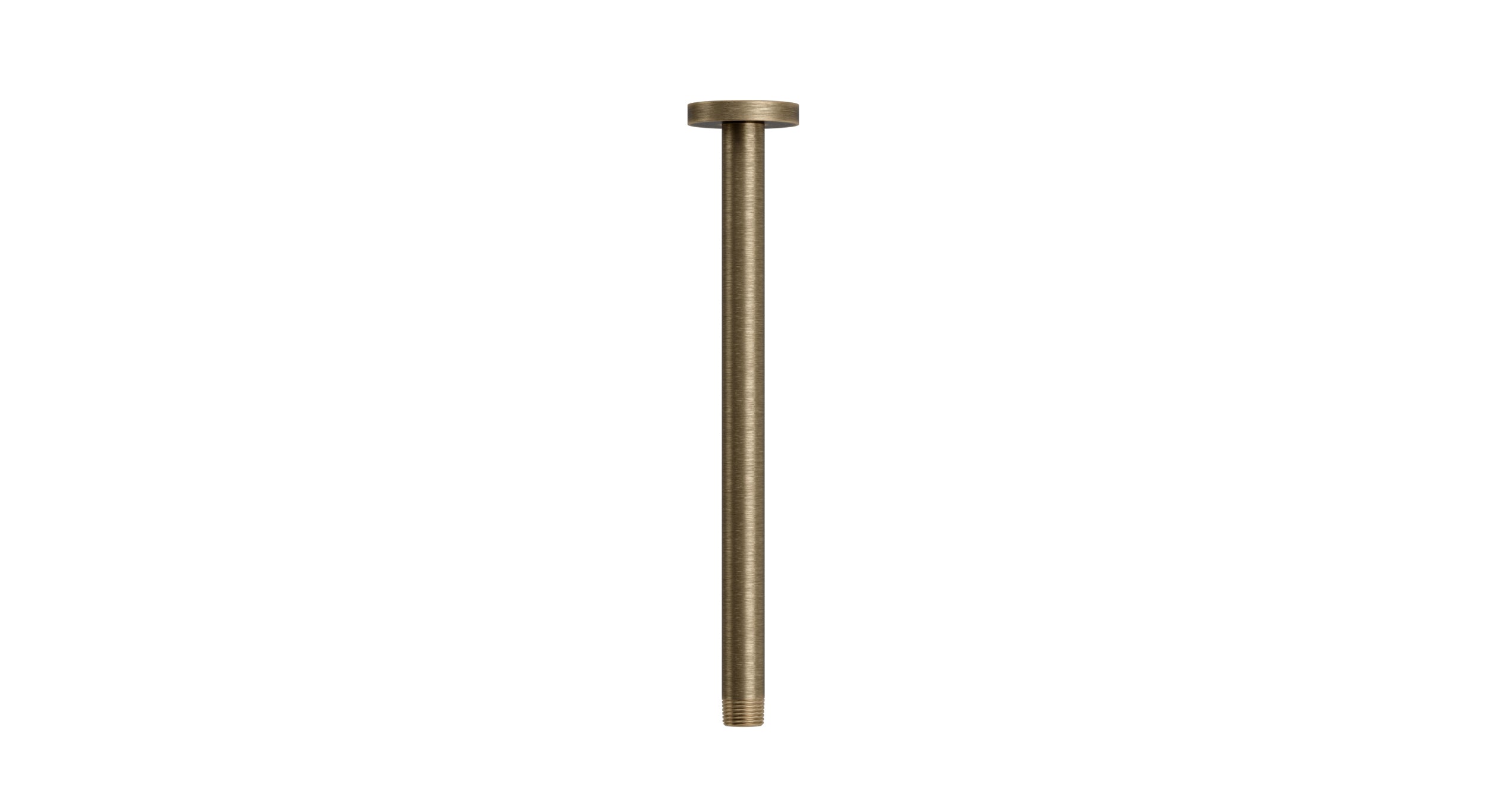 Contour & Foundry 12" Straight Shower Arm with Flange in Antique Brass