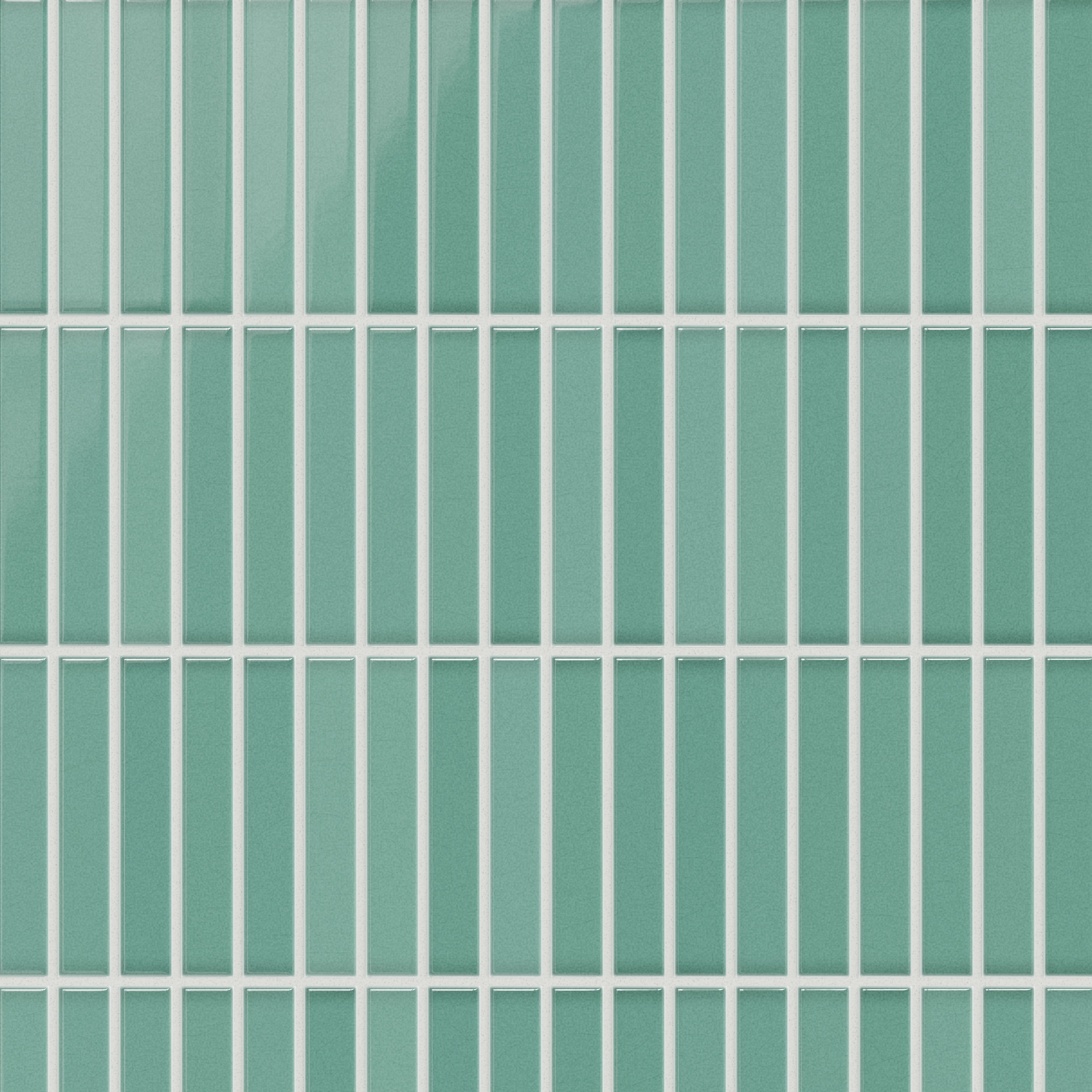 1x6 Straight Set Sheeted Original Ceramic Mosaic Tile in Amalfi Coast Gloss