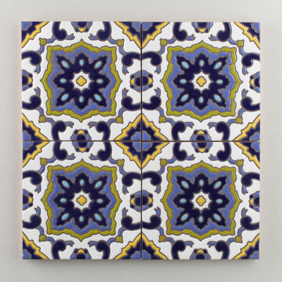 6x6 Handpainted Sample San Sebastian  in Cool Motif