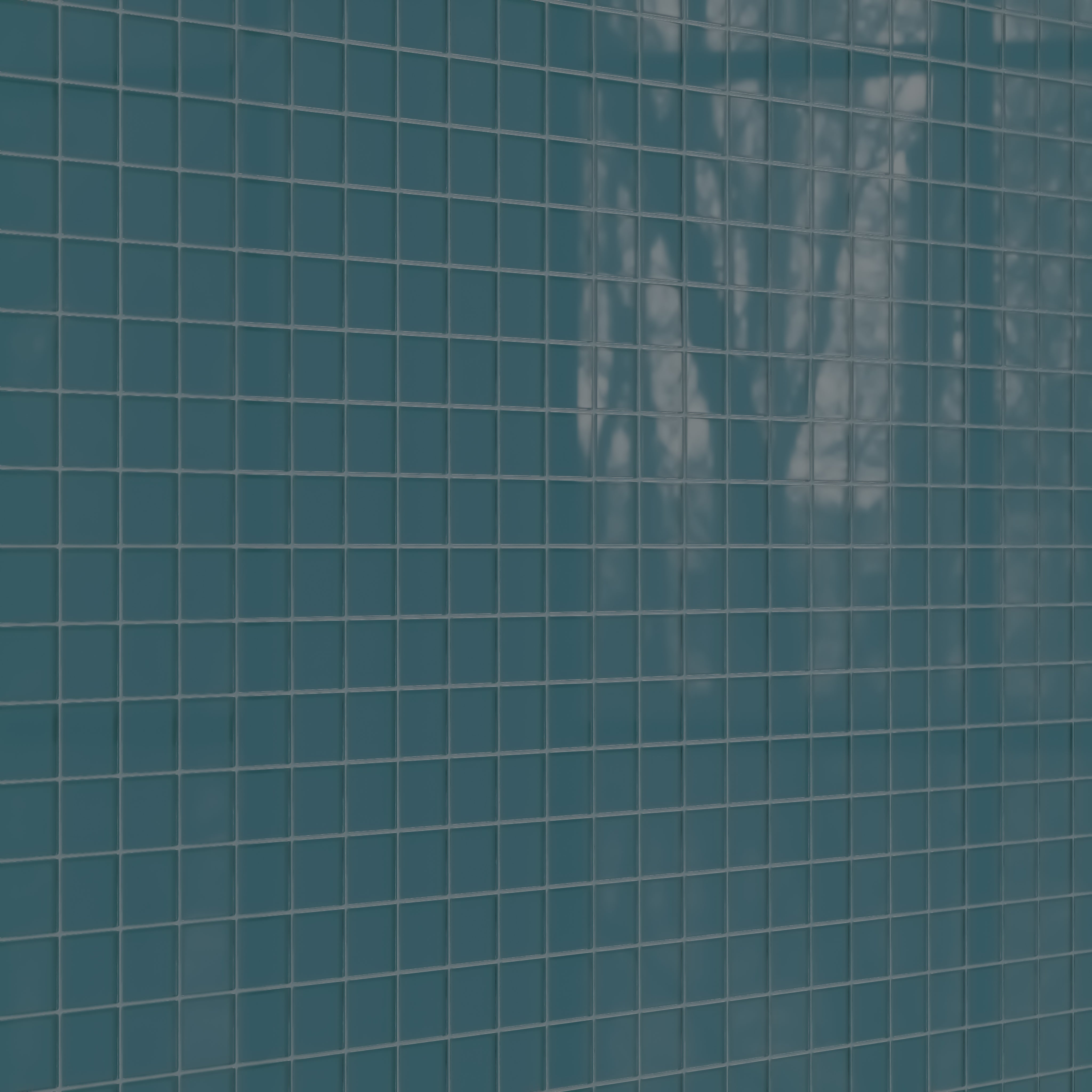 3x3 Straight Set Sheeted Glass Mosaic Tile in Magpie Gloss