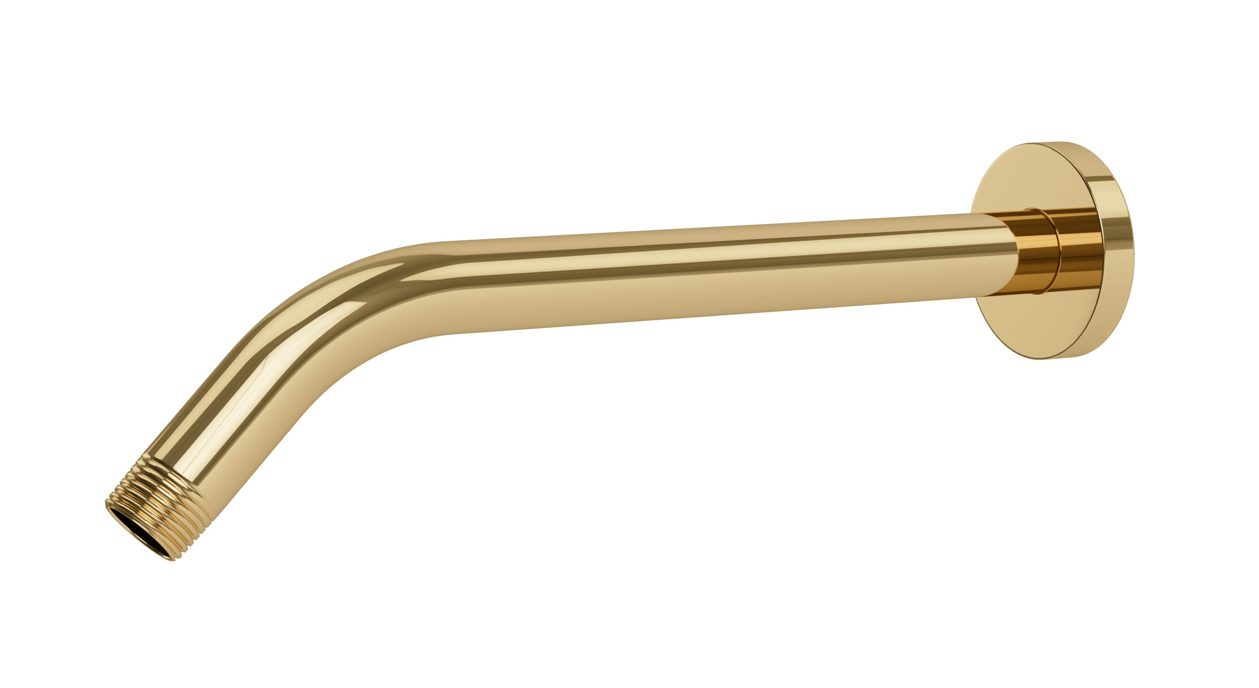 Contour & Foundry 45-Degree 12" Shower Arm with Flange in Polished Brass