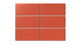 3x6 Natural Press Ceramic Tile in Vermillion Matte
