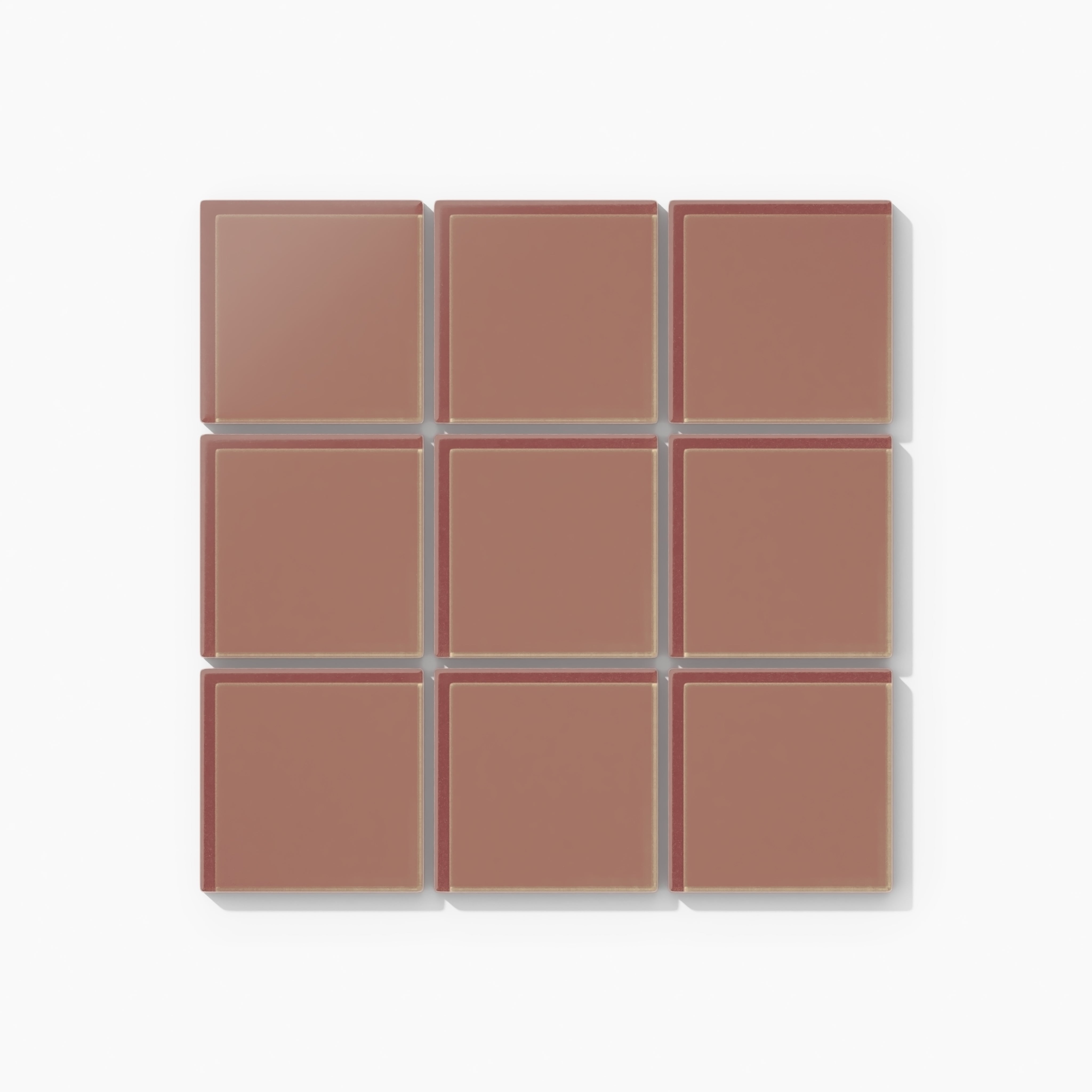 3x3 Straight Set Sheeted Glass Mosaic Tile in Flicker Matte
