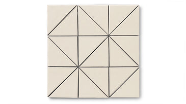 4" Triangle Original Ceramic Tile in Ivory Matte