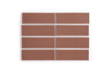 2x6 Original Ceramic Tile in Mauve Gloss