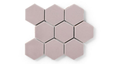 4" Hexagon Original Ceramic Tile in Painted Sky Gloss
