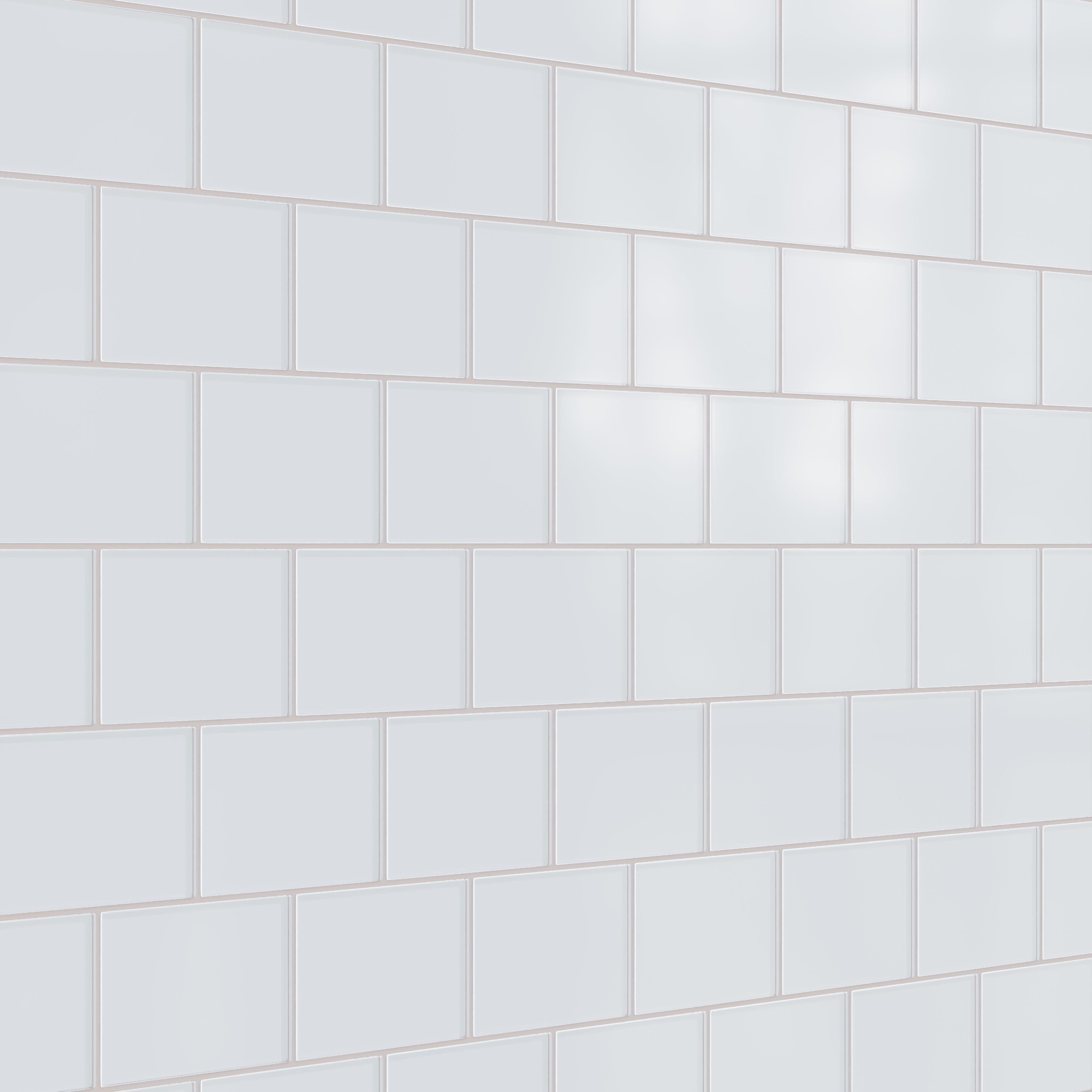 4x6 Glass Tile in Snowy Owl Matte