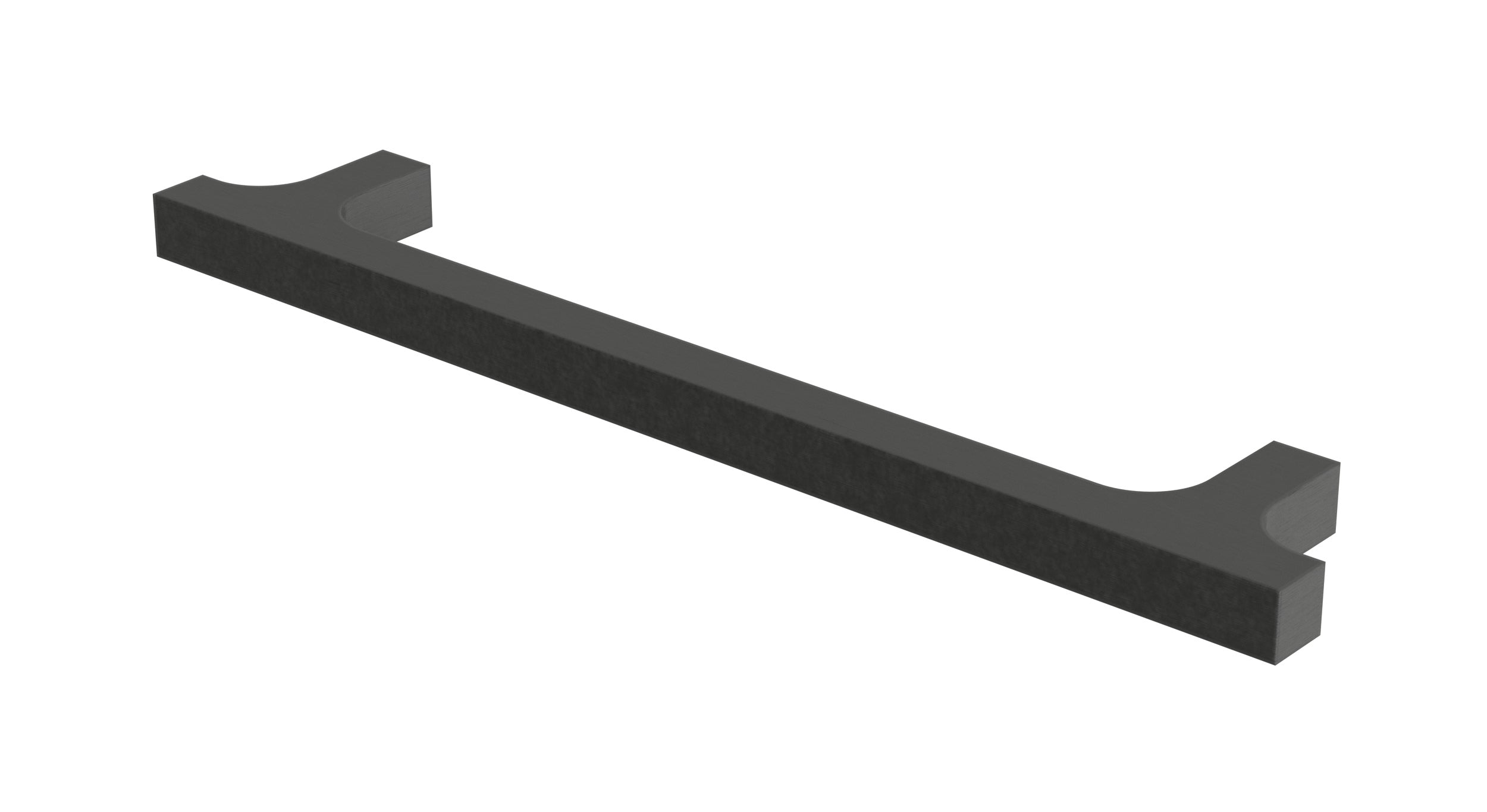 Flatiron Square Cabinet Pull 6" in Blackened Nickel