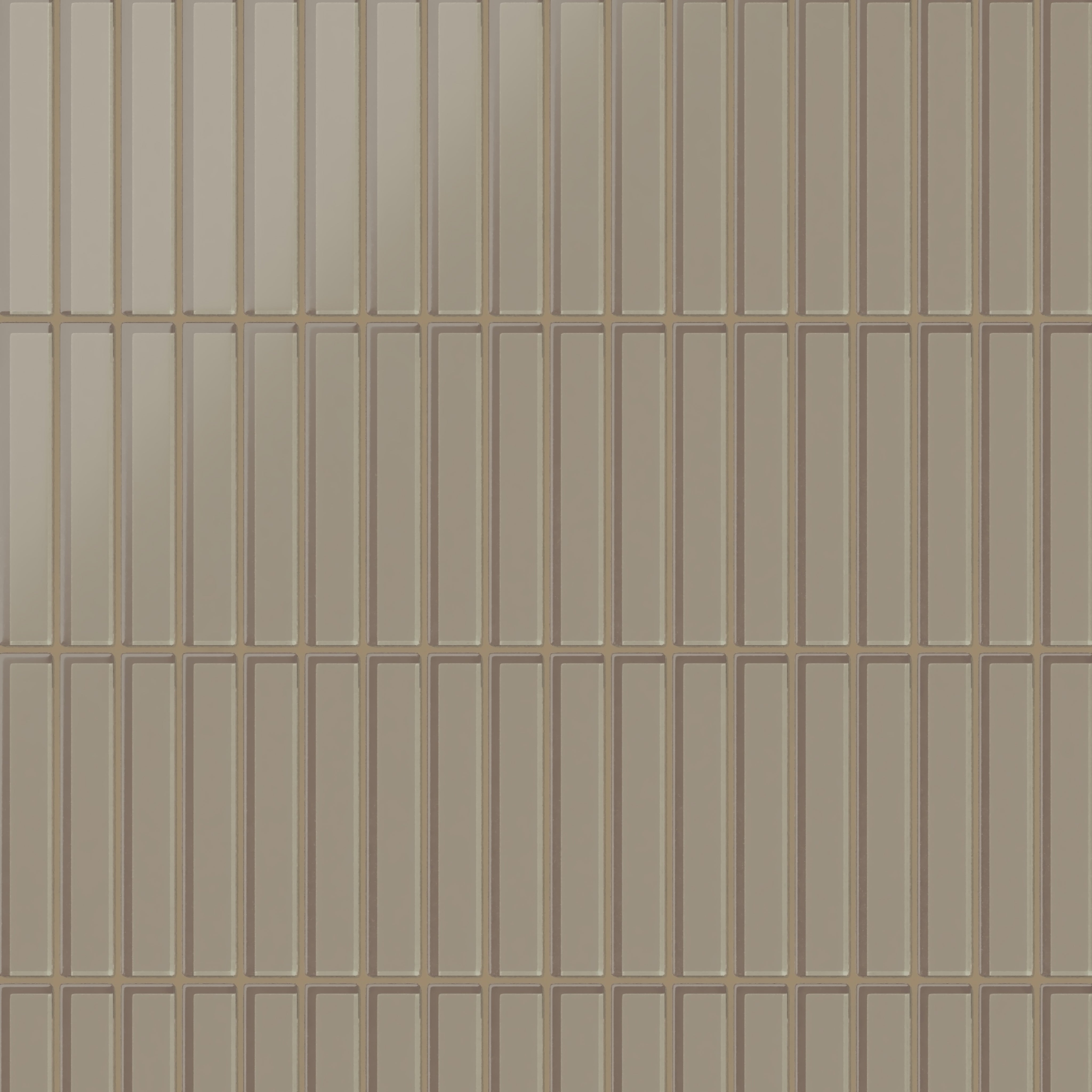 1x6 Straight Set Sheeted Glass Mosaic Tile in Quail Matte