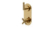 Contour Two Handle Wall Mount Shower Trim with Soft Cross/Soft Lever Handles in Uncoated Polished Brass