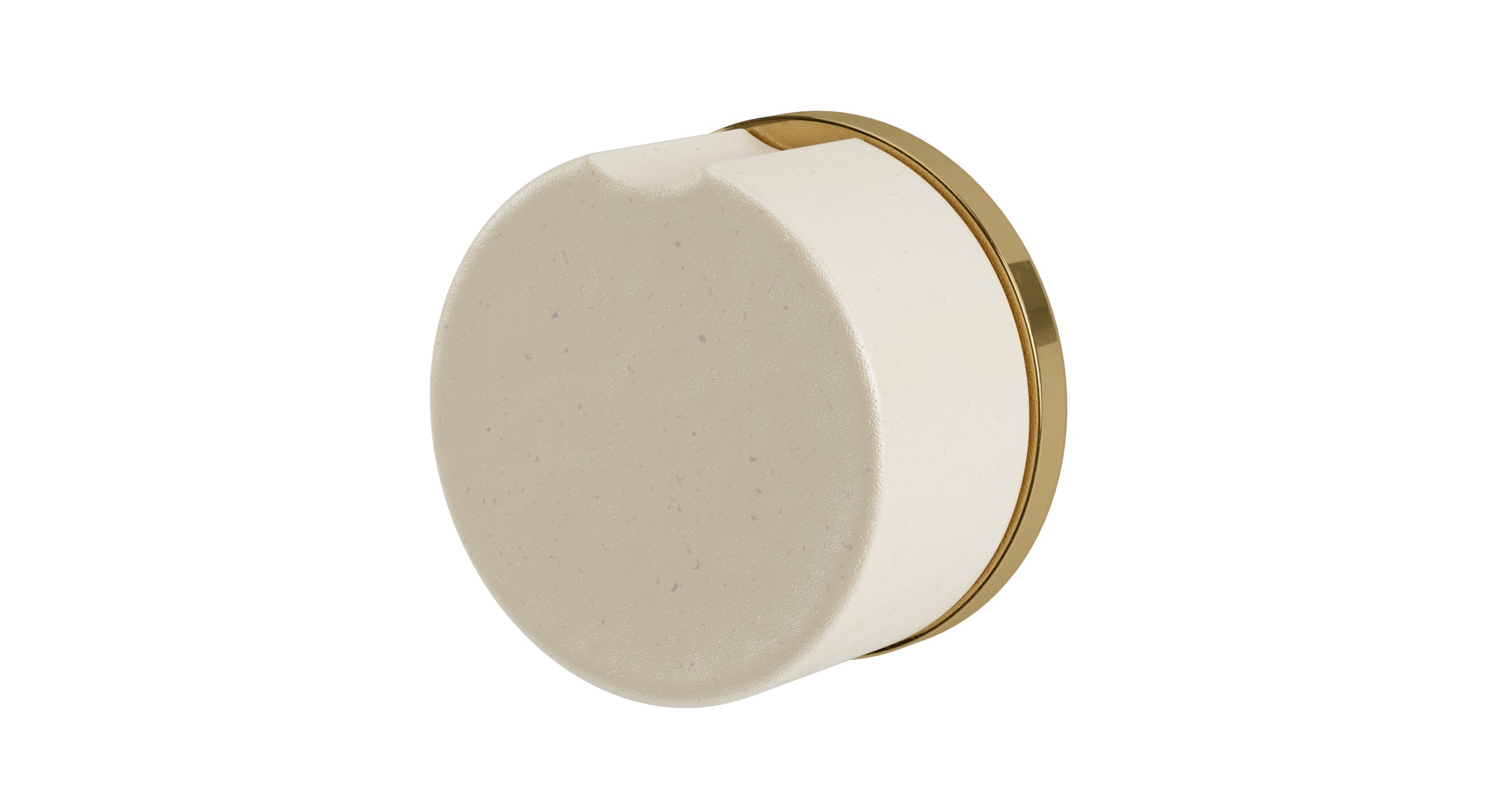 Foundry One Handle Wall Mount Diverter/Volume Control Shower Trim with Groove Ceramic Knob Handle in Uncoated Polished Brass