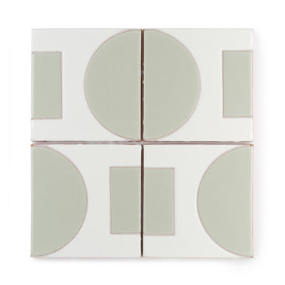 6x6 Handpainted Sample Dot Dash 6  in Plein Aire