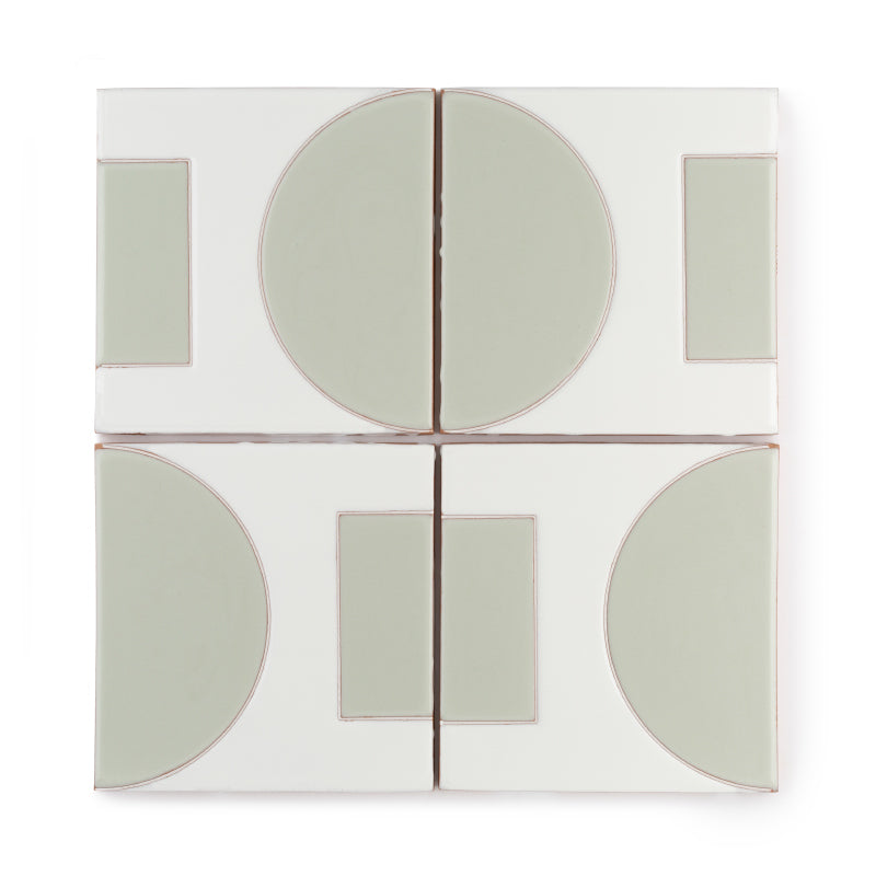 6x6 Handpainted Sample Dot Dash 6  in Plein Aire