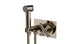 Contour One Handle Wall Mount Bidet Trim with Soft Cross Handle in Polished Nickel