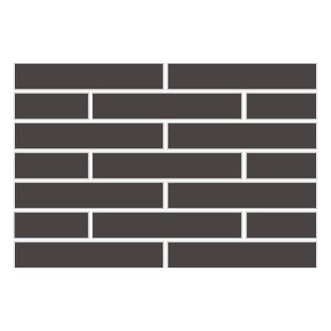 1x6 Half Offset Sheeted Original Ceramic Mosaic Tile in Carbon Gloss