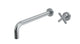 Contour One Handle Wall Mount 12" Lavatory Faucet with Soft Cross Handle in Satin Chrome